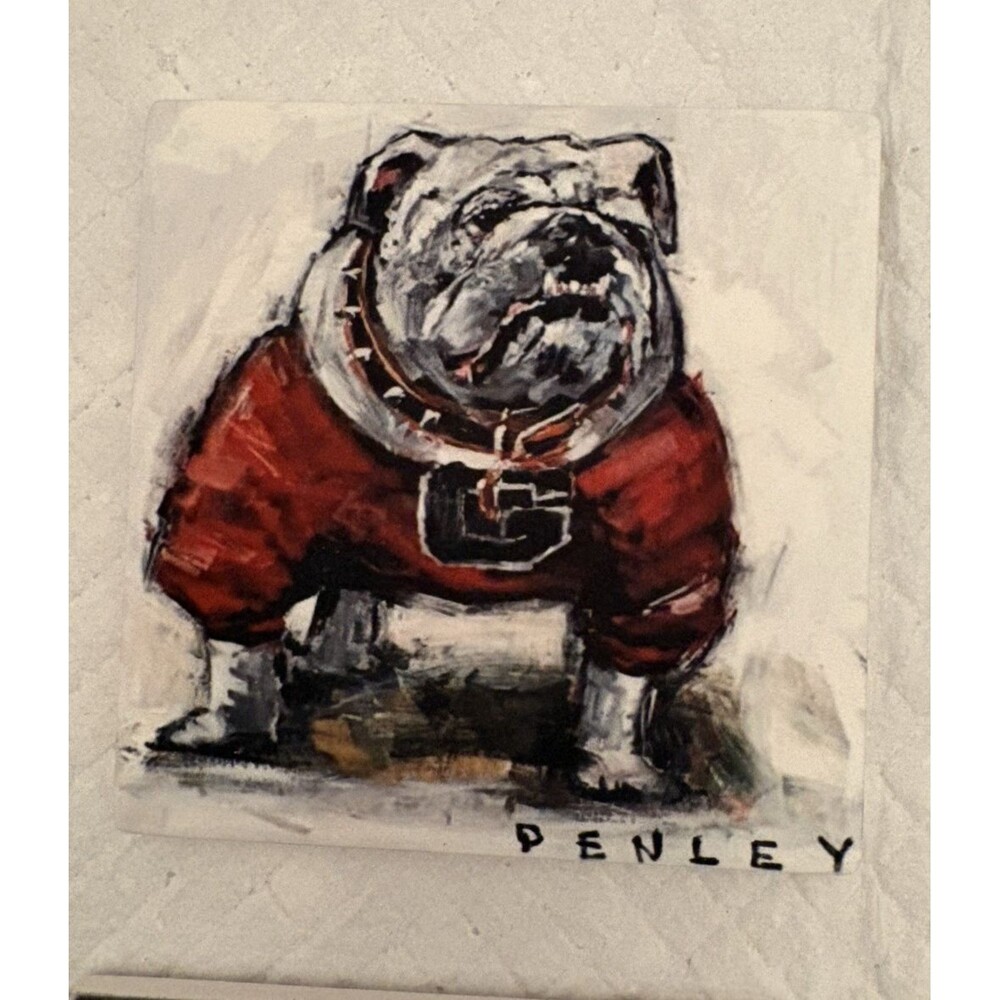 Vintage UGA Steve Penley Set of 4 Collector Slate Coasters - Georgia Bulldogs - Picture 5 of 9